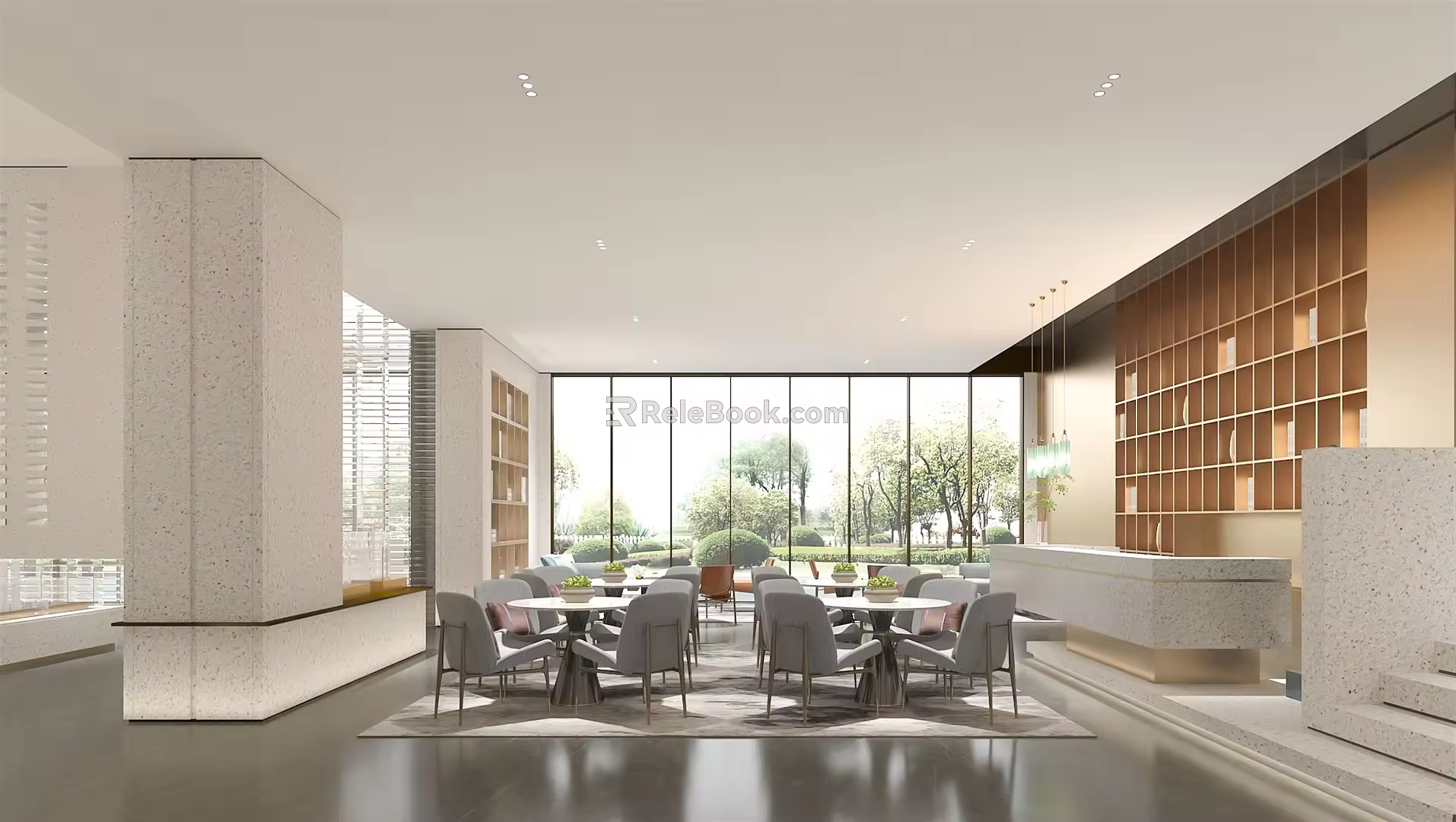 Modern Reception Area Sales Office Negotiation Room Sales Department Rest Area Hotel Lobby Office Building Office Building Lobby Rest Area 3d model