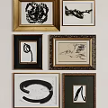 Framed Black And White Artworks With Diverse Frames For Wall Decoration