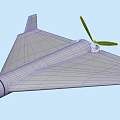 Advanced Gray Military Drone With Triangular Wings Propeller And Streamlined Design