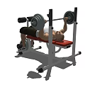 A Man Performing Barbell Bench Press On Weight Bench For Strength Training