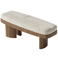 Light Blue And Beige Upholstered Sofa Bench With Wooden Legs Modern Design