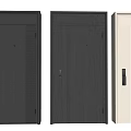 Modern Security Doors With Sleek Handles Secure Locks And Various Color Options 3d model