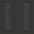 Dark Colored Train Flatbed Cars Featuring Wheels And Vertical Poles