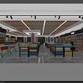 Liquor and Tobacco Store Interior Featuring Bright Lighting Neat Shelves And Various Products