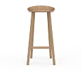 Modern Bar Interior Featuring Wooden Bar Stool With Minimalist Design Sturdy Structure And Comfortable Seating