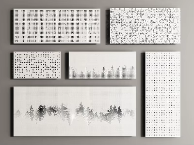 Modern Punched Plate Perforated Plate Punched Aluminum Decorative Plate Hollow Plate 3d model
