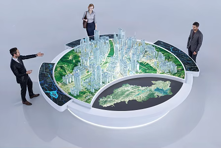 sand table city sand table exhibition hall sand table exhibition hall interactive sand table installation building sand table 3d model