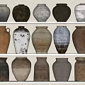Wind Pottery Jar Utensils 3d model
