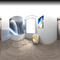 Modern Bedroom Interior Design With Large Bed Wooden Bedhead Wall Nightstands Table Lamps And Wardrobe