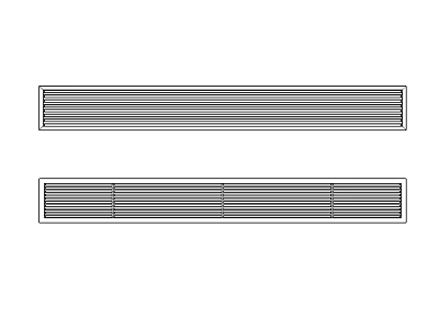 Modern Air Conditioner Air Vents Featuring Horizontal Slats And Segmented Designs 3d model
