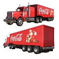 Red Coca-Cola Delivery Truck Functional Vehicle With Santa Claus Design