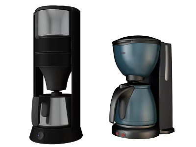 Modern Kitchen Appliances Featuring Coffee Makers With Sleek Design And Contemporary Style 3d model