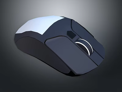 Modern Wireless Computer Mouse With Ergonomic Design And Smooth Scroll Wheel 3d model