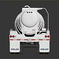 Silver Tanker Truck With Multiple Cylindrical Tanks And Reflective Surface On Black Background