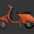 Scooter Motorcycle Two-wheeled Motocross Motorcycle Road Race Motorcycle Motor Vehicle 3d model