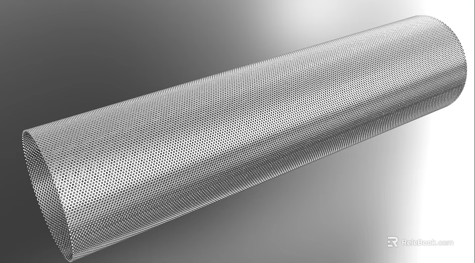 High Quality Stainless Steel Perforated Mesh Roll With Uniform Holes Design 3d model 