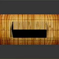 Handcrafted Bamboo Display Stand With Striped Design And Multiple Layers