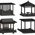 Traditional And Modern Garden Pavilion Designs With Various Roof Structures And Seating Areas