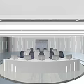 Modern Monitoring Room With Multiple Computer Monitors Control Consoles And Ergonomic Chairs