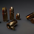 9mm bullet shell warhead 3d model