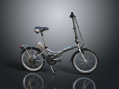 Sleek Modern Folding Bicycle With Lightweight Aluminum Frame For Urban Commuting 3d model