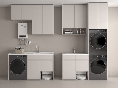 Modern washing machine cabinet 3d model