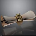 Carved Sculpture Napkin Ring With Skull And Gear Design For Table Decoration
