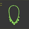 Elegant Golden Chain Necklace With Colorful Pendants Red Beads And Charms