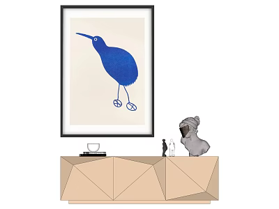 Modern Animal Painting Decorative Painting 3d model