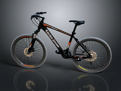 Northwave Black And Orange Mountain Bike With Off Road Tires Disc Brakes And Modern Frame 3d model