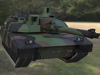 Leclerc main battle tank military 3d model