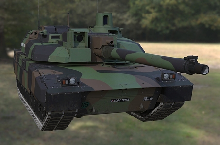 Leclerc main battle tank military 3d model