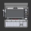 Anatomics Medical Console With Display Screen Keyboard And Control Knobs