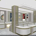 China Gold Modern Jewelry Store Exterior With Glass Display Windows And Elegant Lighting