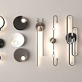 Modern Wall Lamps With Circular Linear Designs And Illuminated Black White Finishes