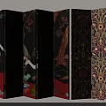 Decorative Room Divider With Traditional Patterns And Modern Artistic Design 3d model