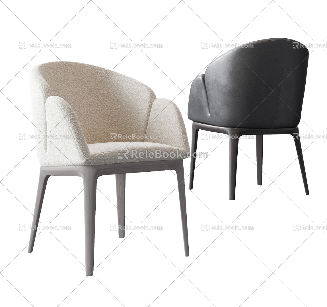 Modern Dining Chair Leather Chair Fabric Chair Desk Chair Leisure Chair 3d model