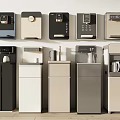 Various Styles and Colors of Water Dispensers Including Wall Mounted and Floor Standing Models