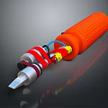 Orange Handle Power Drill Hardware Tool with Metal Components and Ergonomic Grip
