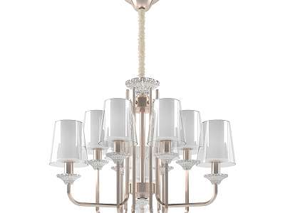 Chandelier Stainless Steel Living Room Chandelier Light Luxury Glass Chandelier Simple Atmospheric Dining Room Lamp High-end Bedroom Creative Lamps model