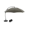 Green Outdoor Patio Umbrella With Metal Frame And Stable Base For Shade Protection