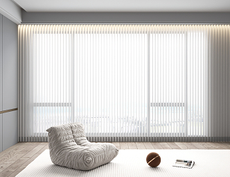 Modern venetian blinds dream curtain 3d model