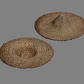 Straw Woven Round Wide Brim Hanging Decorations Natural Material Home Decor