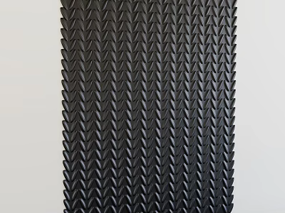 Black Chevron Patterned Wall With Unique Modern Decorative Texture Design 3d model