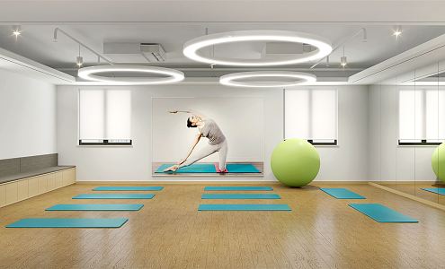 Modern Yoga Room Jumping Room 3d model