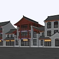 Chinese-style Ancient Building Shops 3d model