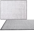 Modern Square Rug With Grid Pattern And Neutral Color For Home Decor Use 3d model