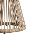 Modern Rattan Side Table With Glass Top For Living Room Natural Home Decor
