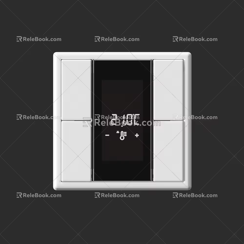 Modern air conditioning temperature socket switch 3d model