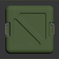 Green Household Storage Box With Orange Trim And Handle For Daily Use